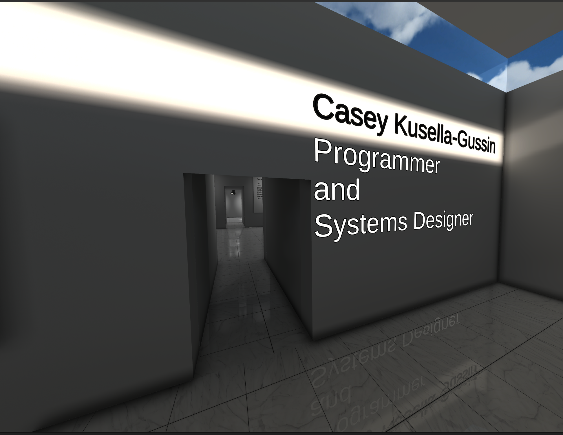 Interactive Portfolio Museum Environment